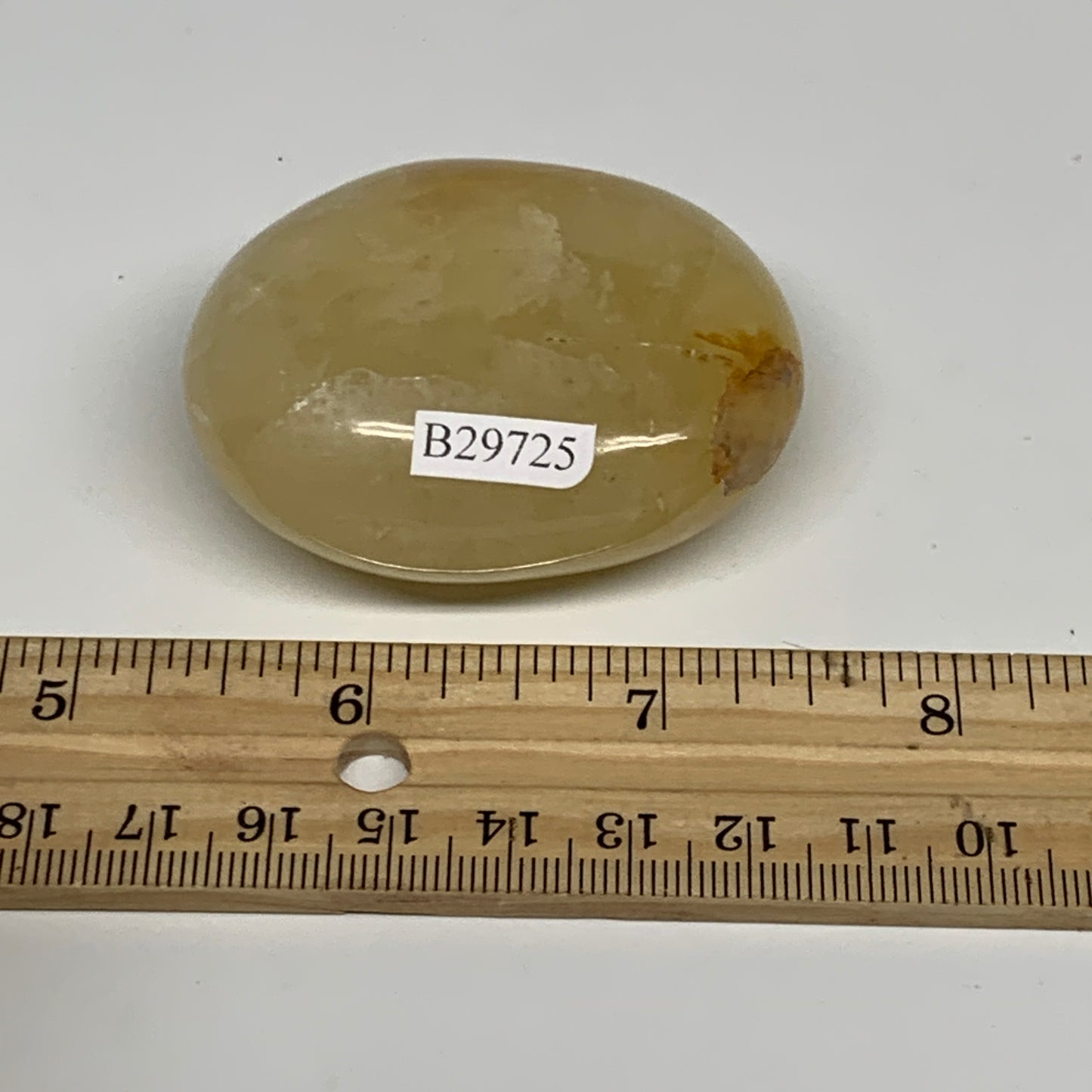94g,2.2"x1.7"x1", Yellow Aventurine Palm-Stone Crystal Stone @India,B29725