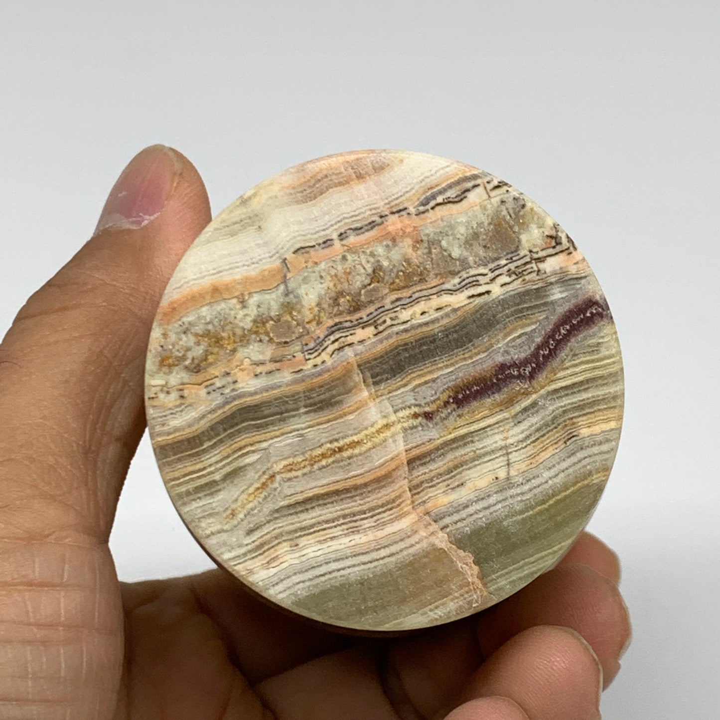 0.7 lbs, 2.2"x2.4", Natural Green Onyx Crystal Pestle and Mortar Handmade, B3259