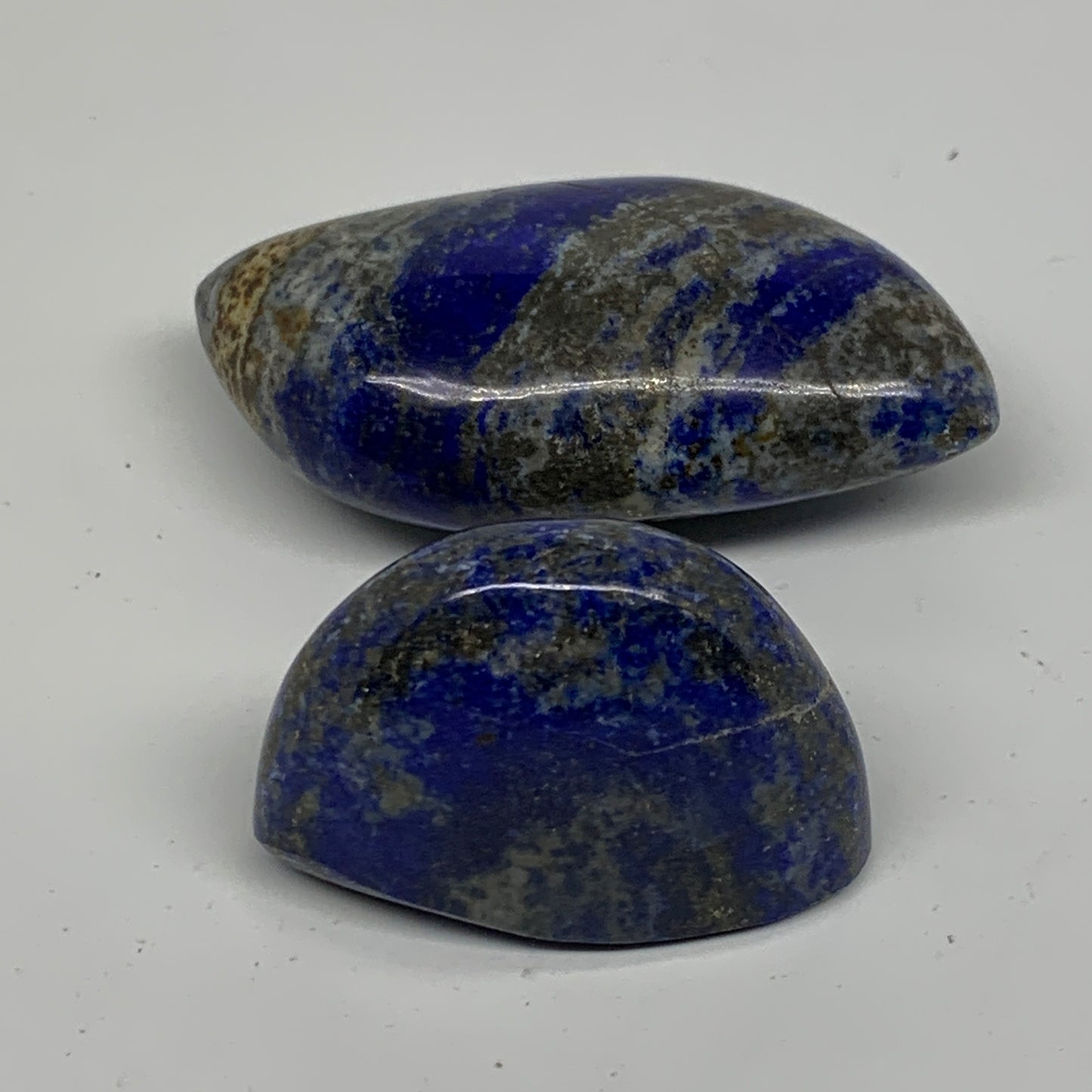 114.1g, 1.2"-2.4", 2pcs, Natural Lapis Lazuli Palm Stone @Afghanistan, B36784