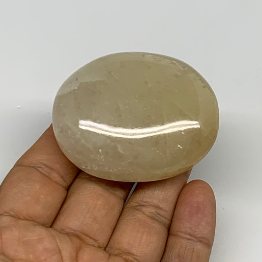 88g,2.2"x1.7"x0.9", Yellow Aventurine Palm-Stone Crystal Stone @India,B29726