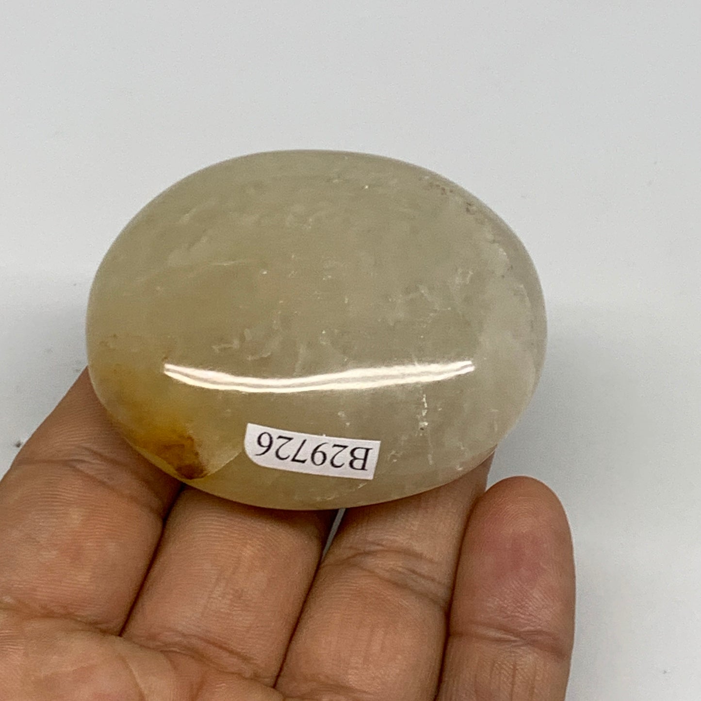 88g,2.2"x1.7"x0.9", Yellow Aventurine Palm-Stone Crystal Stone @India,B29726