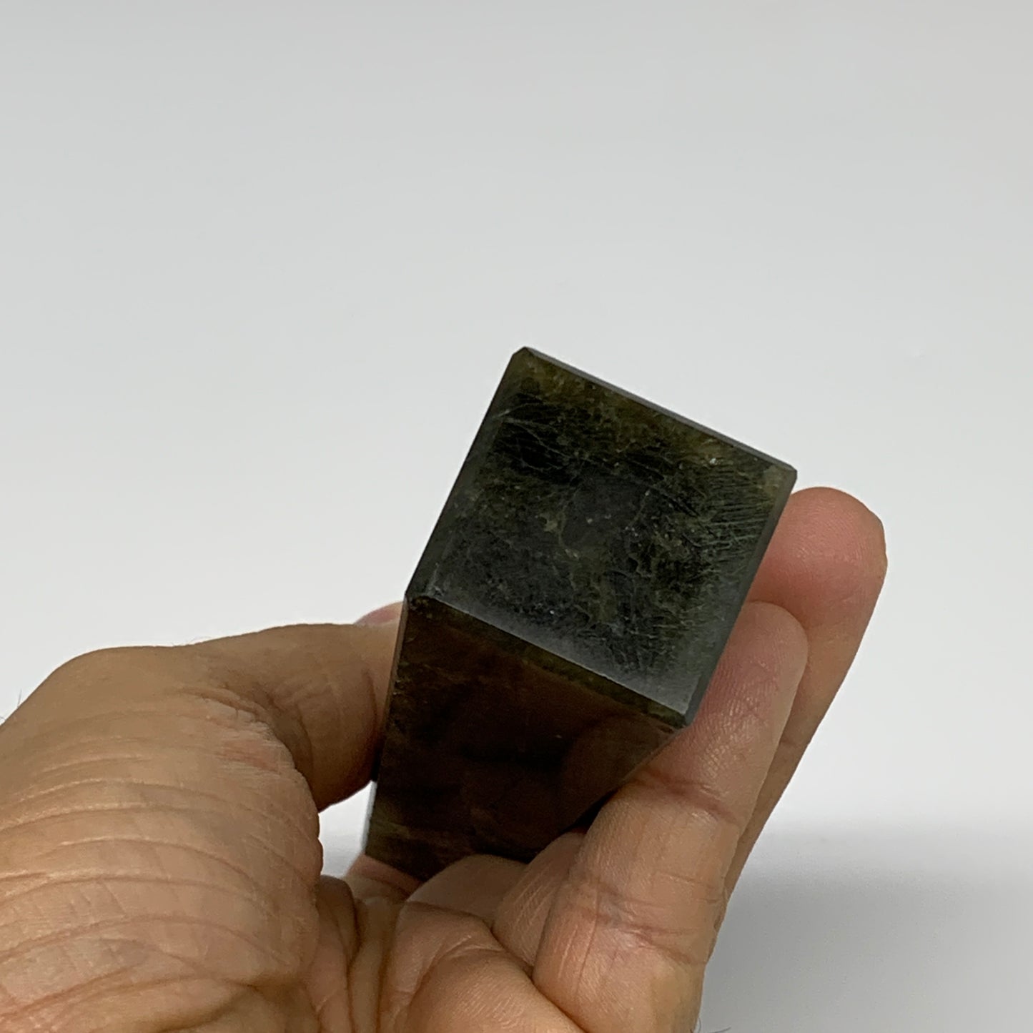 144.2g, 4.3"x1.1"x1.1, Labradorite Tower Point Crystal @Madagascar, B31289