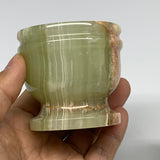 0.74 lbs, 2.3"x2.5", Natural Green Onyx Crystal Pestle and Mortar Handmade, B32592
