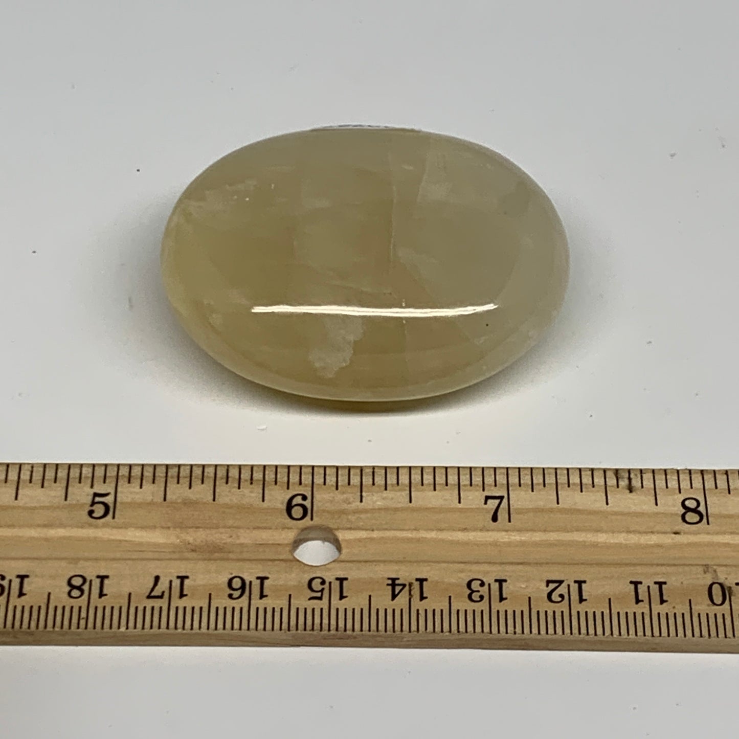 86.7g,2.2"x1.7"x0.9", Yellow Aventurine Palm-Stone Crystal Stone @India,B29727