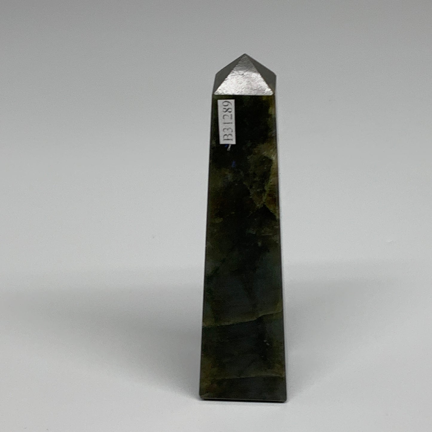 144.2g, 4.3"x1.1"x1.1, Labradorite Tower Point Crystal @Madagascar, B31289