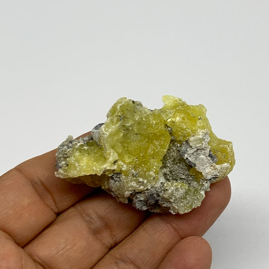 23.8g, 2.1"x1.4"x0.6", Rough Brucite Crystal Mineral Specimens @Pakistan, B27400