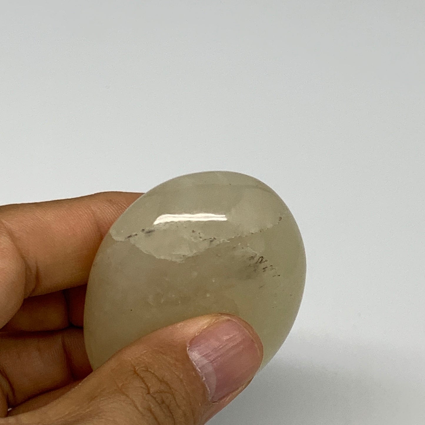91.3g,2.2"x1.8"x0.9", Yellow Aventurine Palm-Stone Crystal Stone @India,B29728