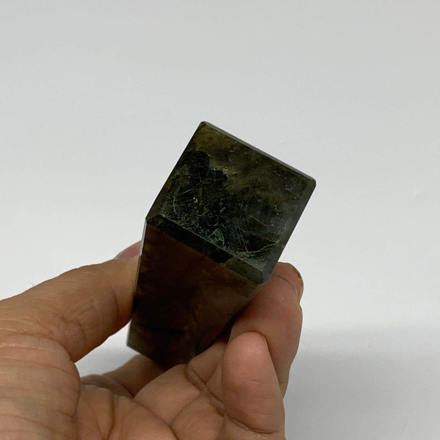 153.5g, 4.4"x1.1"x1.1, Labradorite Tower Point Crystal @Madagascar, B31290
