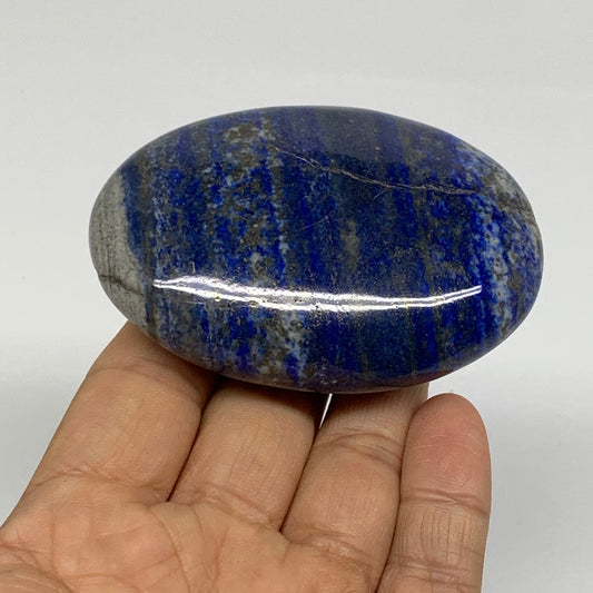 172.9g, 3"x2.2"x1", Natural Lapis Lazuli Palm Stone @Afghanistan, B36789