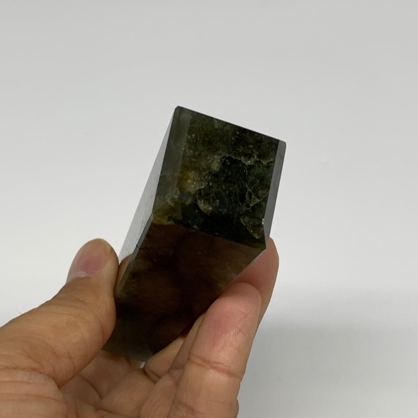 145.3g, 4.3"x1"x1.1, Labradorite Tower Point Crystal @Madagascar, B31291