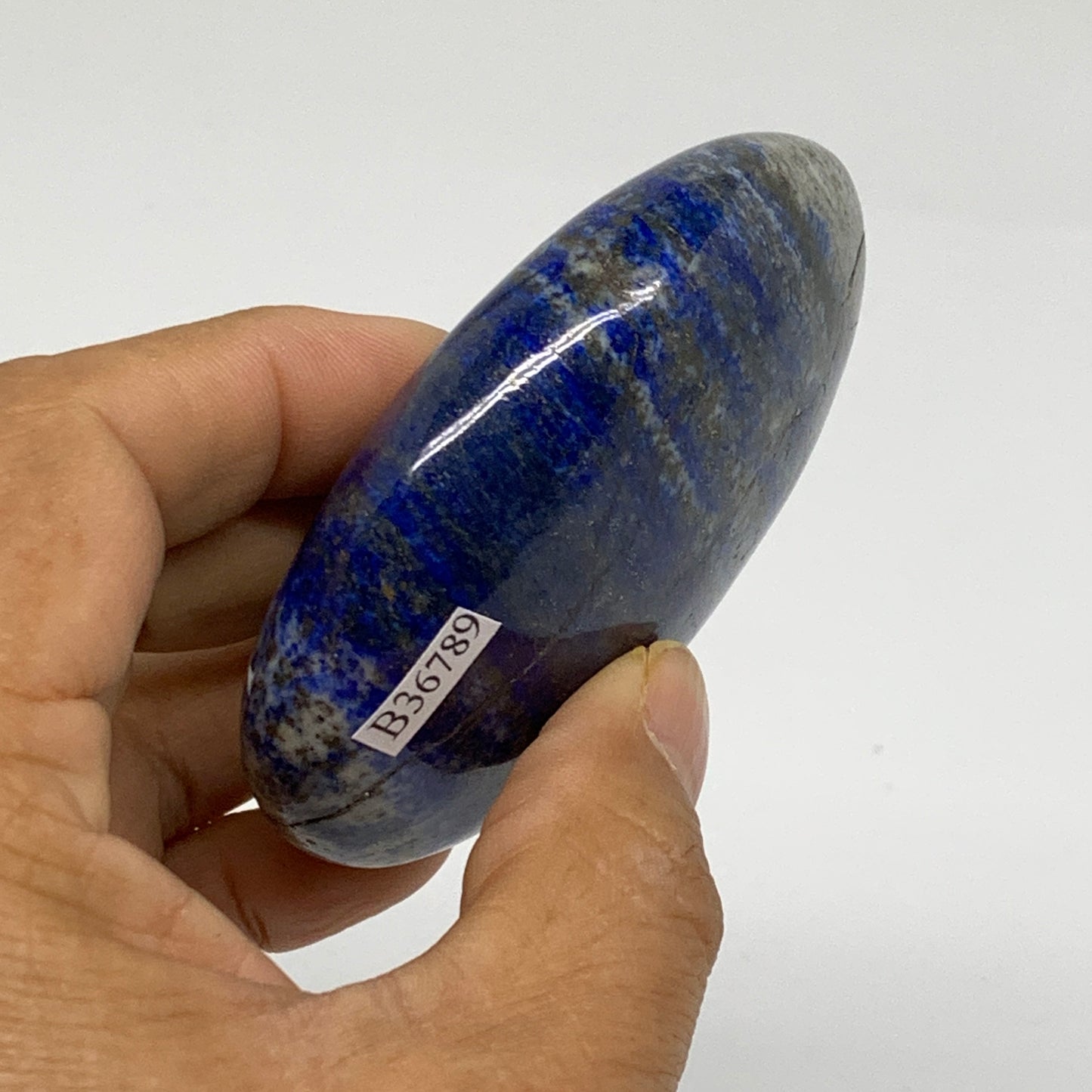 172.9g, 3"x2.2"x1", Natural Lapis Lazuli Palm Stone @Afghanistan, B36789