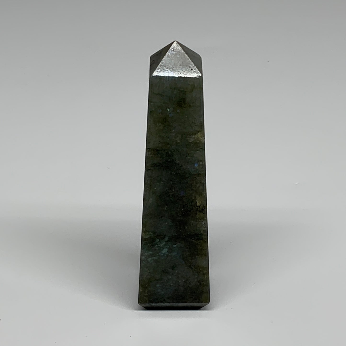 145.3g, 4.3"x1"x1.1, Labradorite Tower Point Crystal @Madagascar, B31291