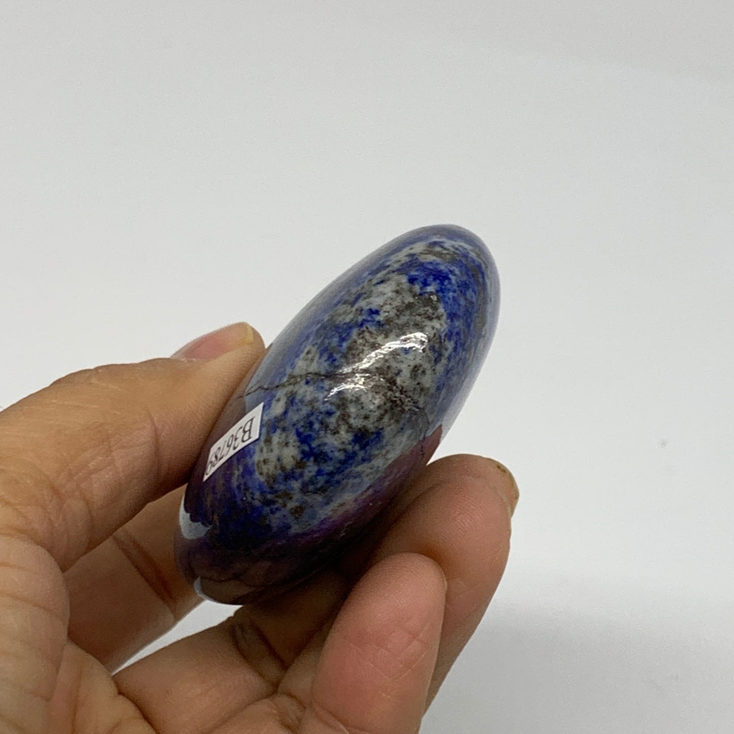 172.9g, 3"x2.2"x1", Natural Lapis Lazuli Palm Stone @Afghanistan, B36789