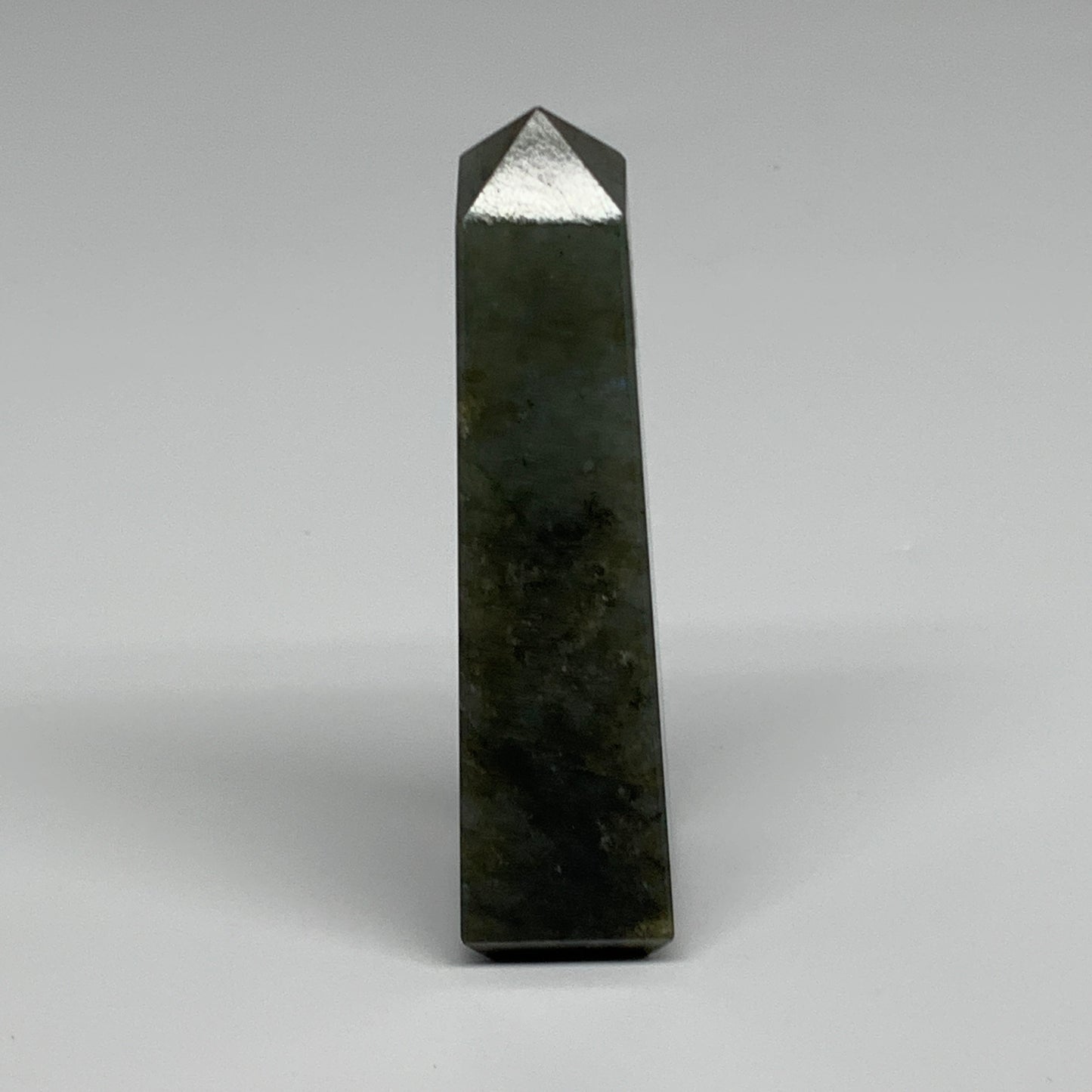 145.3g, 4.3"x1"x1.1, Labradorite Tower Point Crystal @Madagascar, B31291