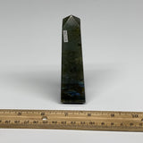 145.3g, 4.3"x1"x1.1, Labradorite Tower Point Crystal @Madagascar, B31291