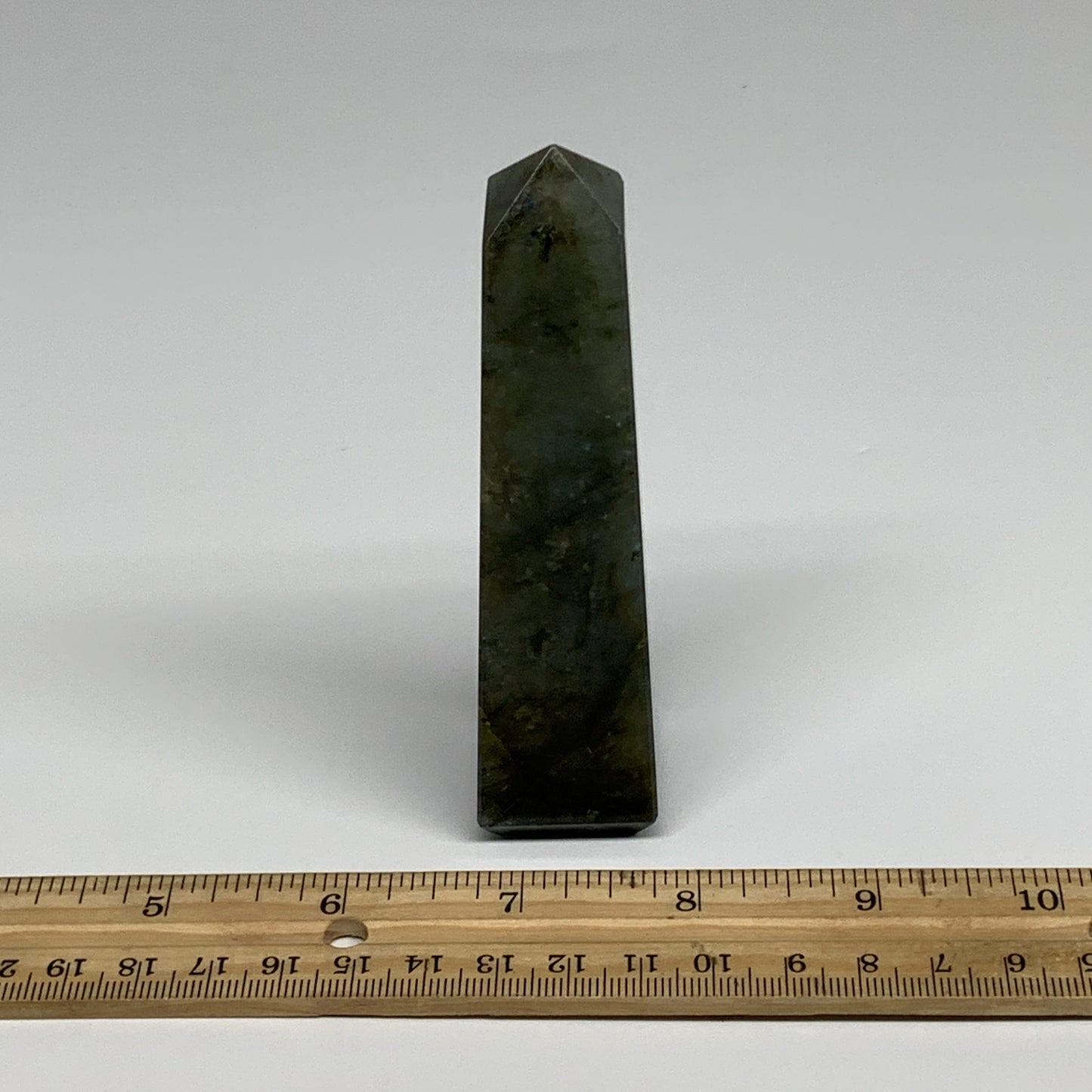 145.3g, 4.3"x1"x1.1, Labradorite Tower Point Crystal @Madagascar, B31291