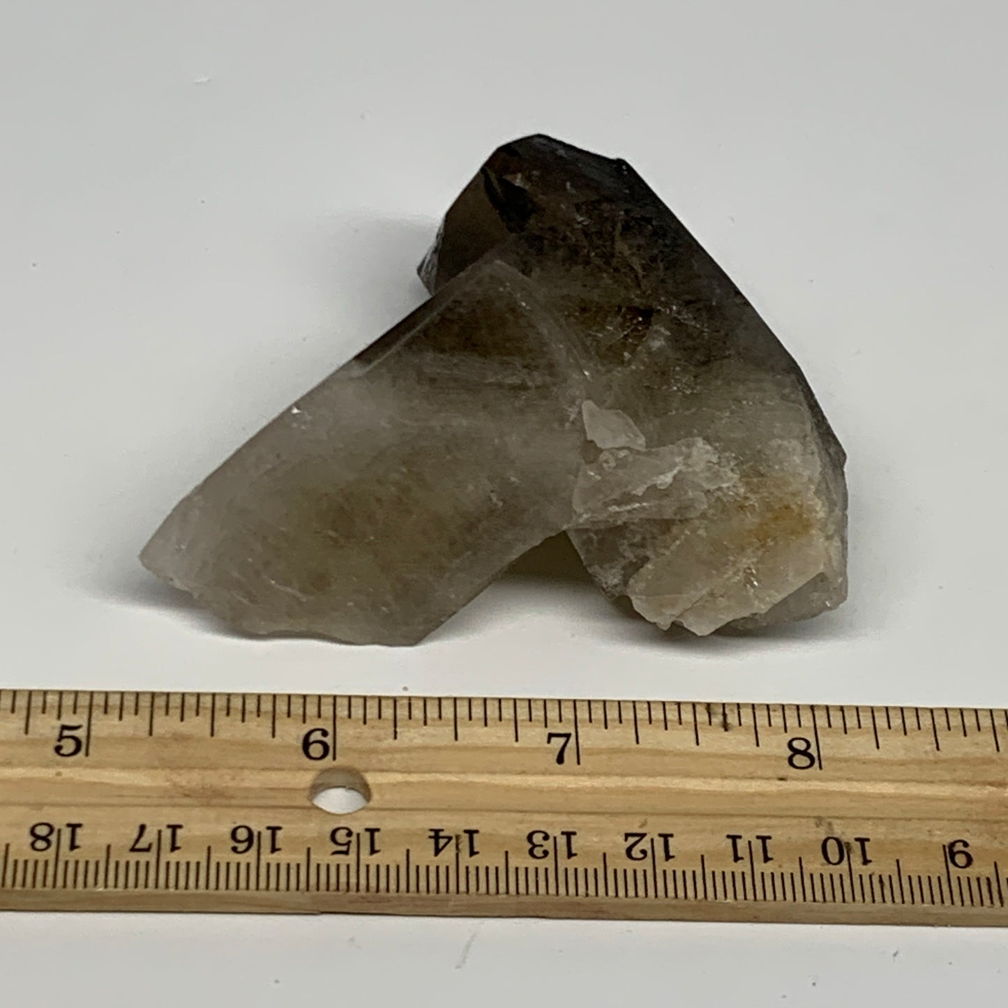 134.4g,2.9"x2.9"x1.1",Smoky Quartz Crystal Mineral,Specimen Terminated,B28952