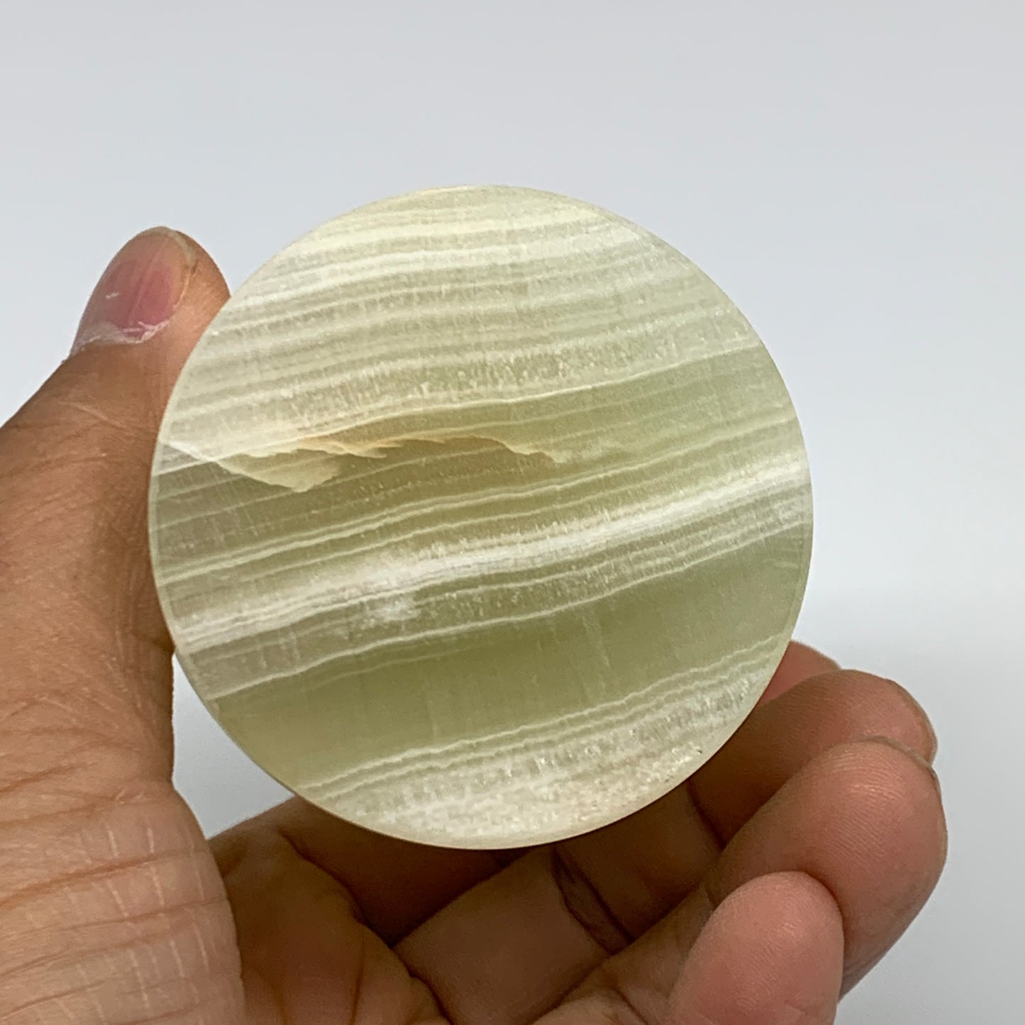 0.7 lbs, 2.2"x2.5", Natural Green Onyx Crystal Pestle and Mortar Handmade, B3259