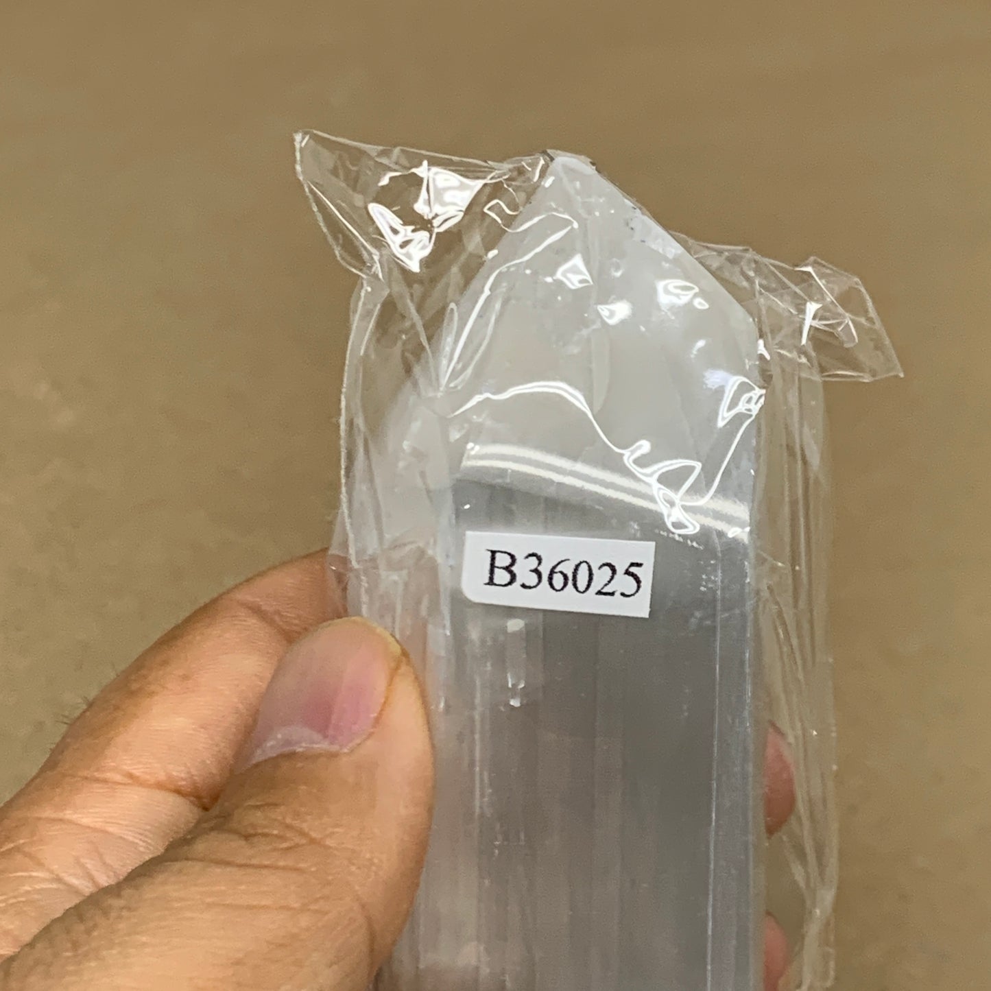 198g, 3.8"x1.5", Selenite (Satin Spar) Crystal Tower Point, B36025