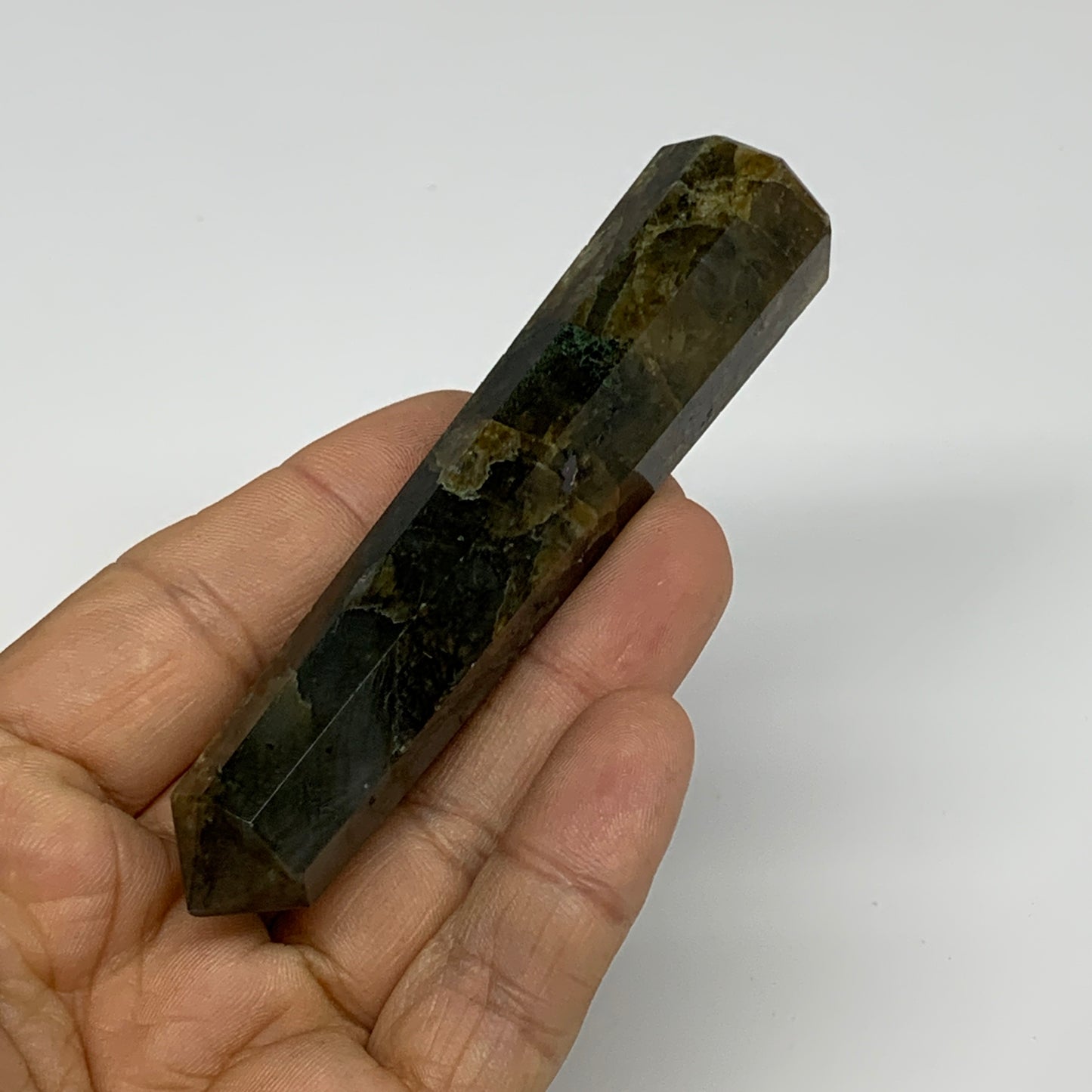 66.5g, 3.9"x0.8", Labradorite Tower Point Crystal @Madagascar, B31293