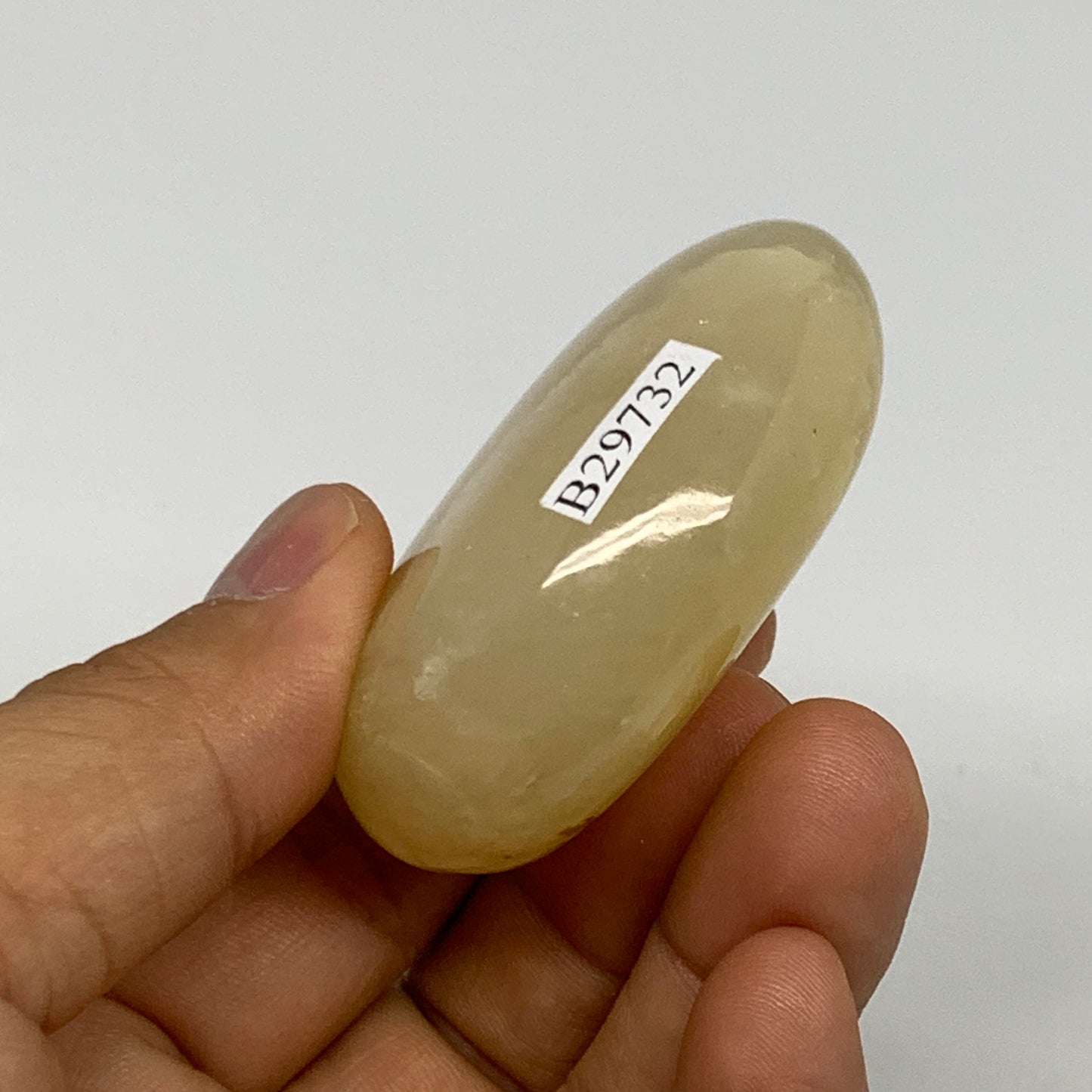 85.1g,2.1"x1.7"x0.9", Yellow Aventurine Palm-Stone Crystal Stone @India,B29732