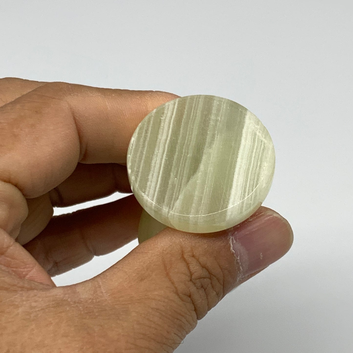 0.7 lbs, 2.2"x2.5", Natural Green Onyx Crystal Pestle and Mortar Handmade, B3259