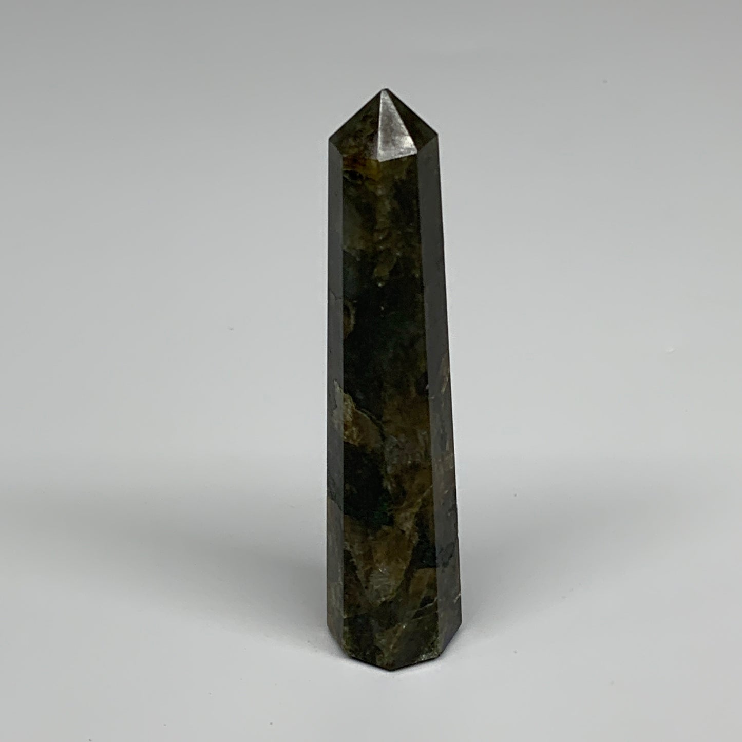 66.5g, 3.9"x0.8", Labradorite Tower Point Crystal @Madagascar, B31293