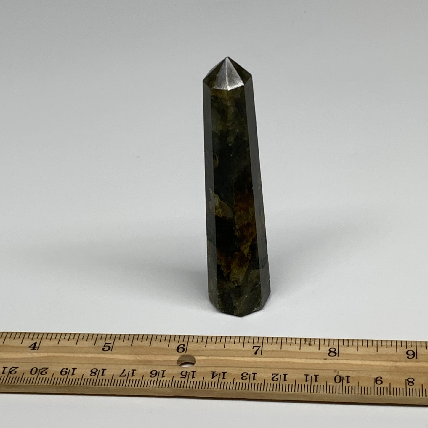 66.5g, 3.9"x0.8", Labradorite Tower Point Crystal @Madagascar, B31293