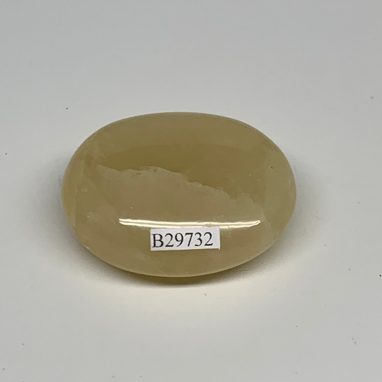 85.1g,2.1"x1.7"x0.9", Yellow Aventurine Palm-Stone Crystal Stone @India,B29732