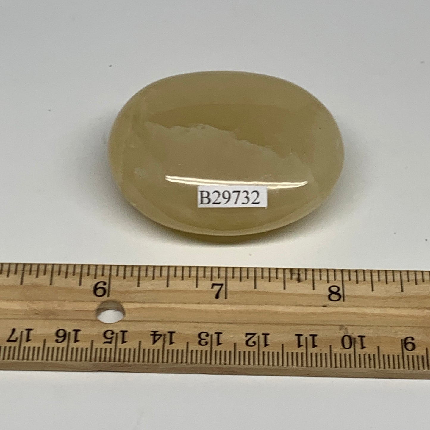 85.1g,2.1"x1.7"x0.9", Yellow Aventurine Palm-Stone Crystal Stone @India,B29732