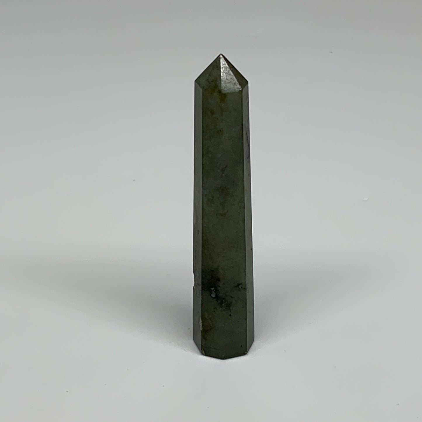 58.19g, 3.9"x0.7", Labradorite Tower Point Crystal @Madagascar, B31294