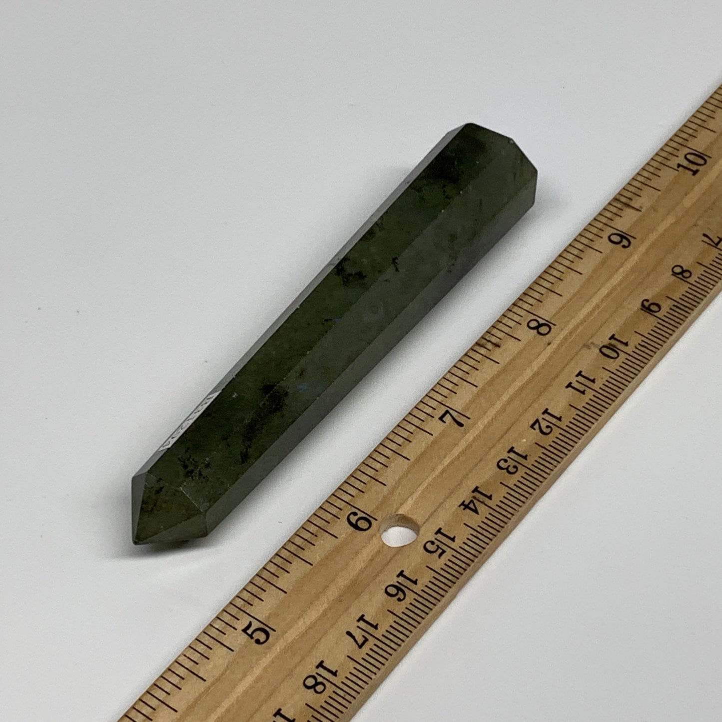 58.19g, 3.9"x0.7", Labradorite Tower Point Crystal @Madagascar, B31294