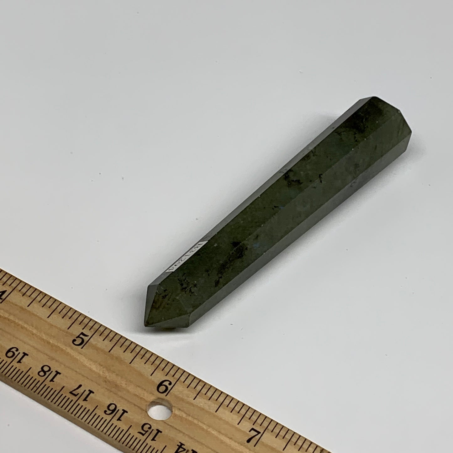 58.19g, 3.9"x0.7", Labradorite Tower Point Crystal @Madagascar, B31294