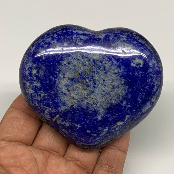 235.3g, 2.6"x3"x1", Natural Lapis Lazuli Heart Polished Crystal, B30456