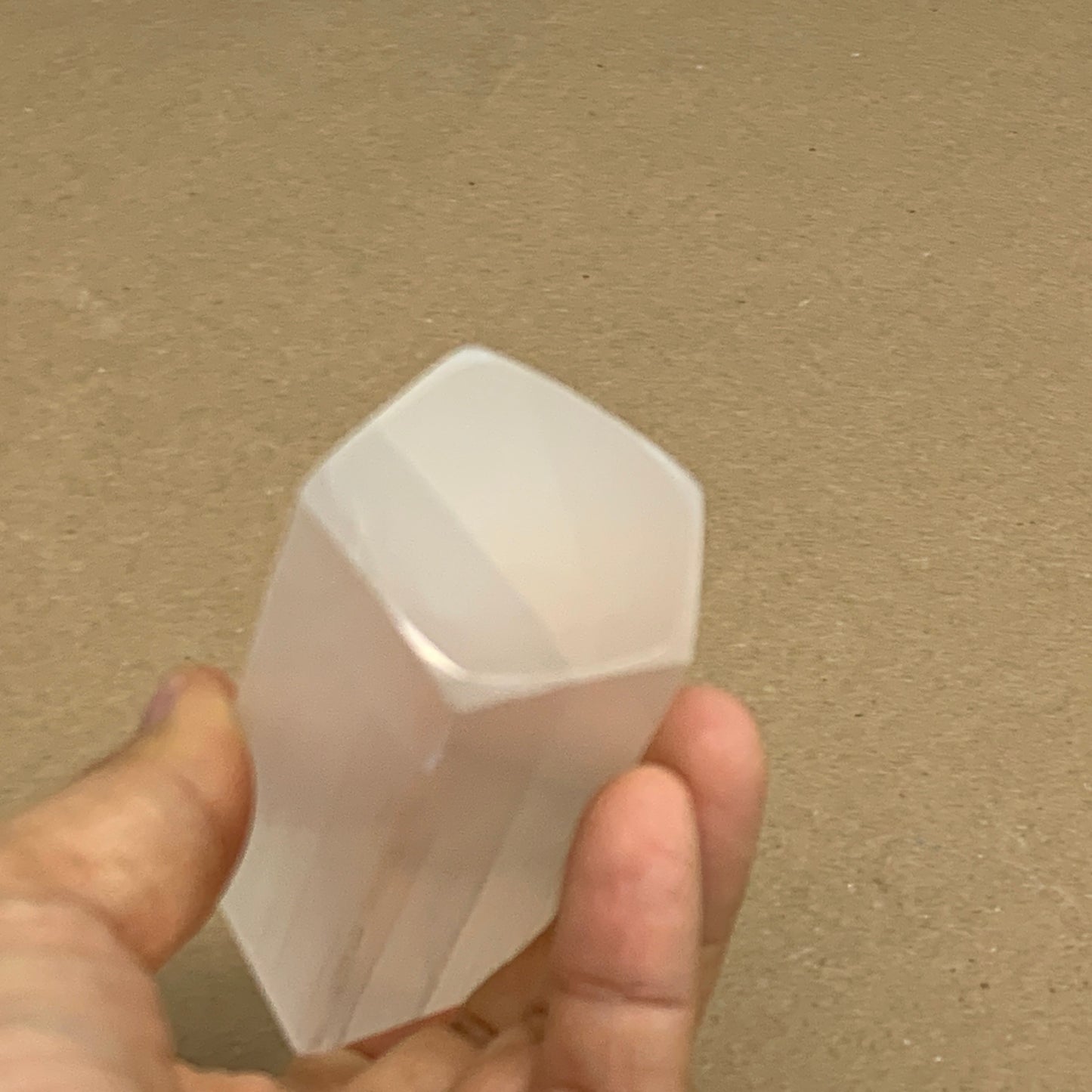 203g, 3.9"x1.6", Selenite (Satin Spar) Crystal Tower Point, B36028