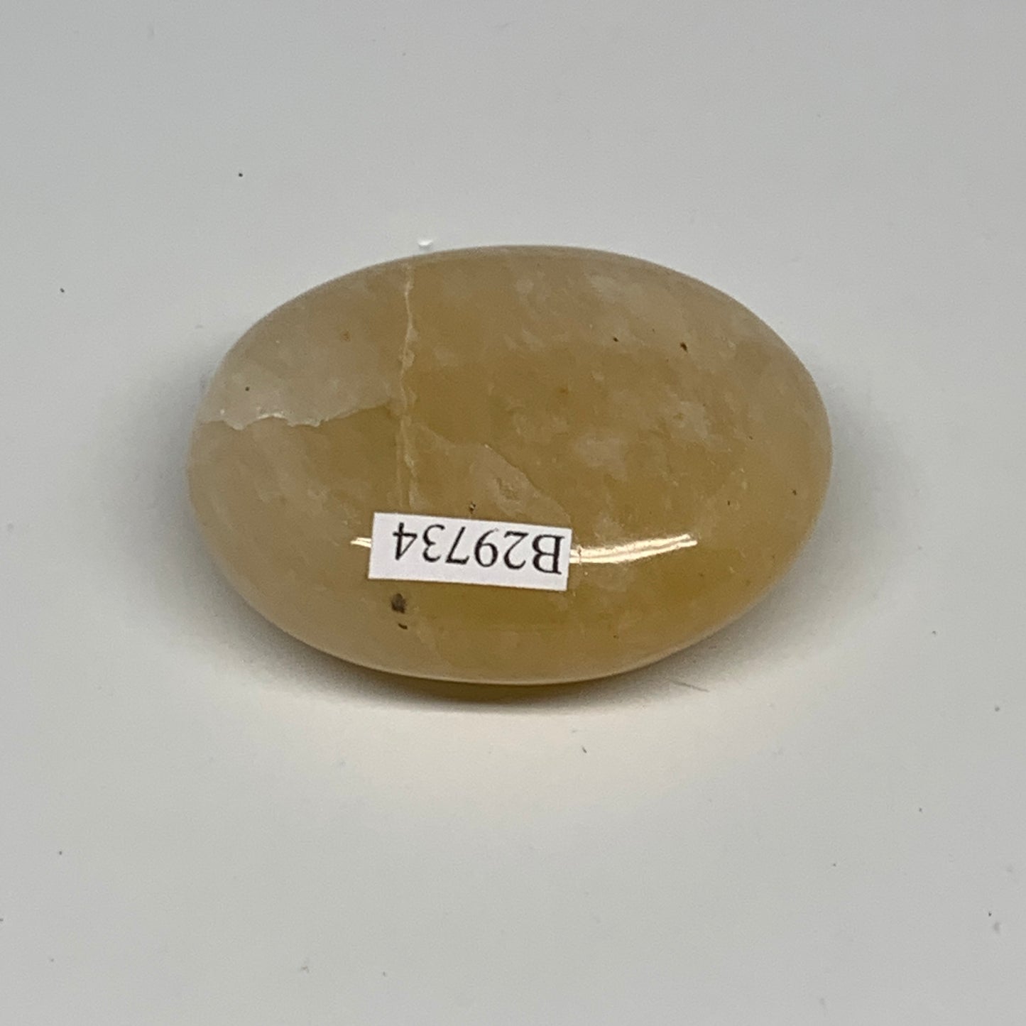 74.3g,2.1"x1.7"x0.9", Yellow Aventurine Palm-Stone Crystal Stone @India,B29734