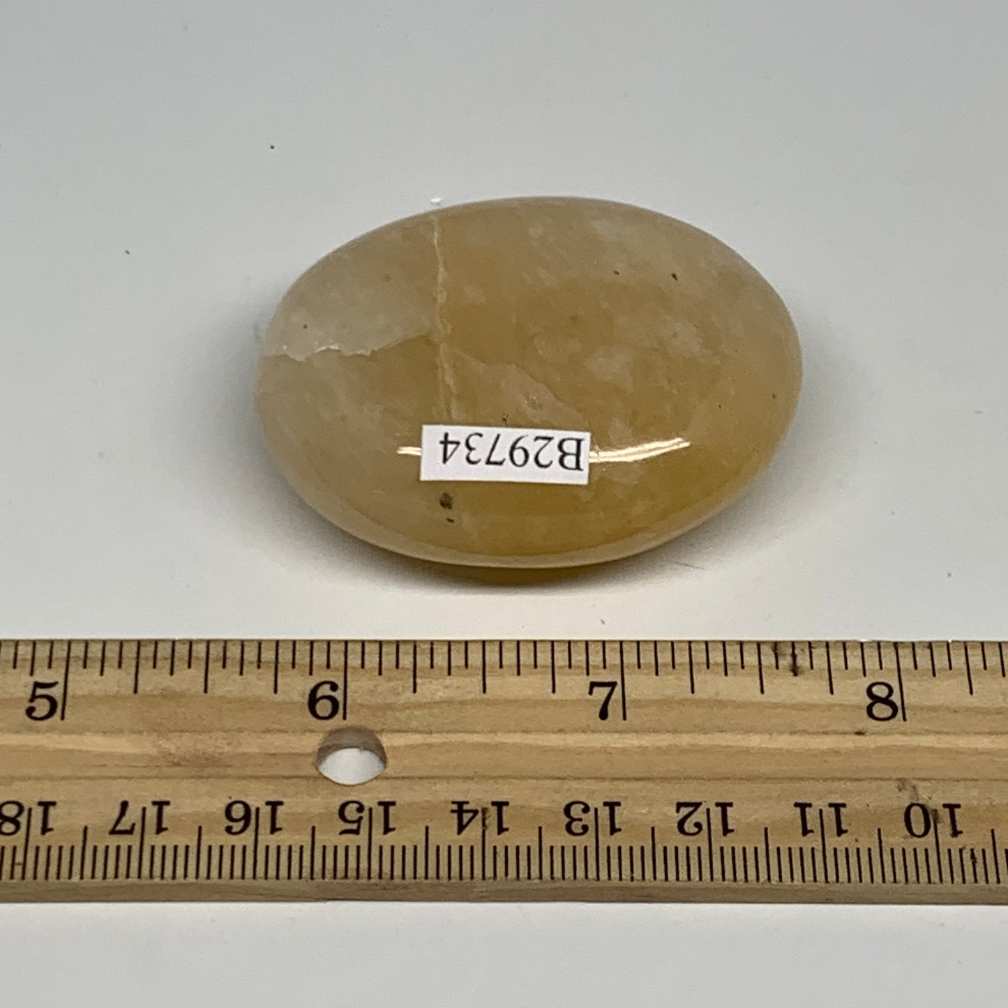 74.3g,2.1"x1.7"x0.9", Yellow Aventurine Palm-Stone Crystal Stone @India,B29734