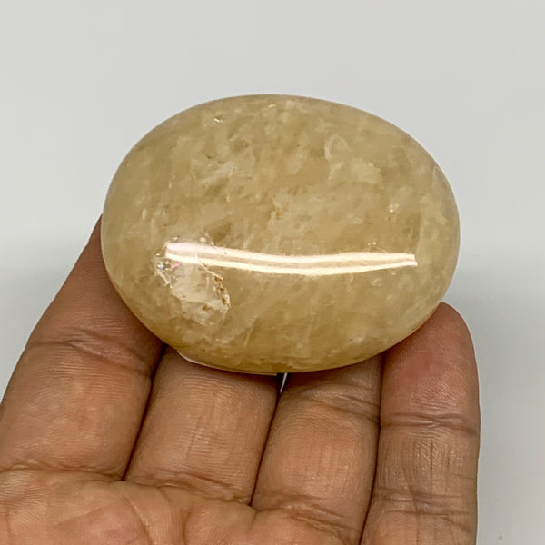 75g,2.1"x1.7"x0.8", Yellow Aventurine Palm-Stone Crystal Stone @India,B29735