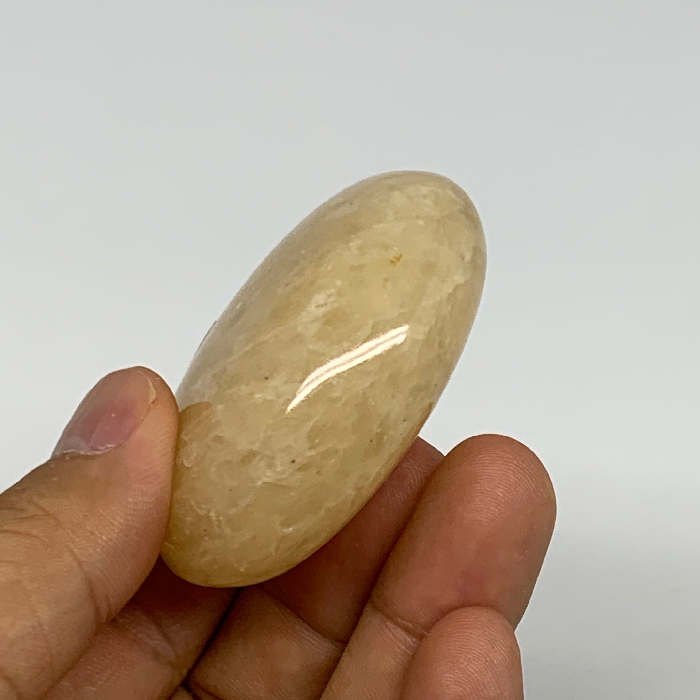 75g,2.1"x1.7"x0.8", Yellow Aventurine Palm-Stone Crystal Stone @India,B29735