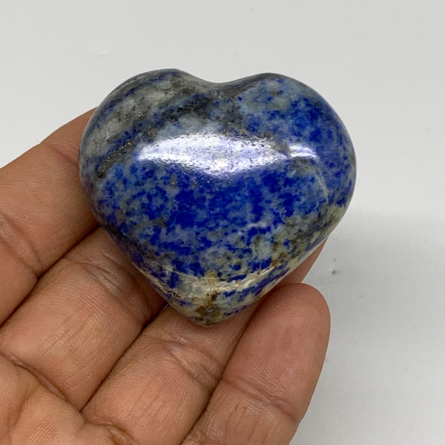 294.6g, 1.6"-1.8", 4pcs, Natural Lapis Lazuli Heart Polished Crystal, B30457
