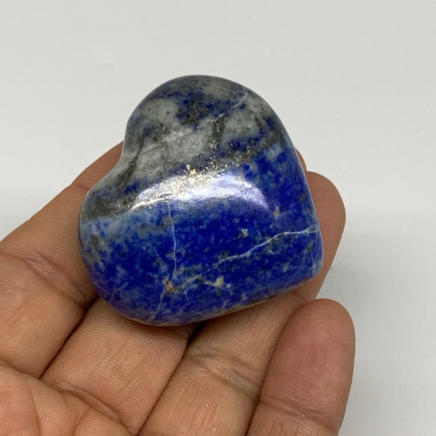 294.6g, 1.6"-1.8", 4pcs, Natural Lapis Lazuli Heart Polished Crystal, B30457