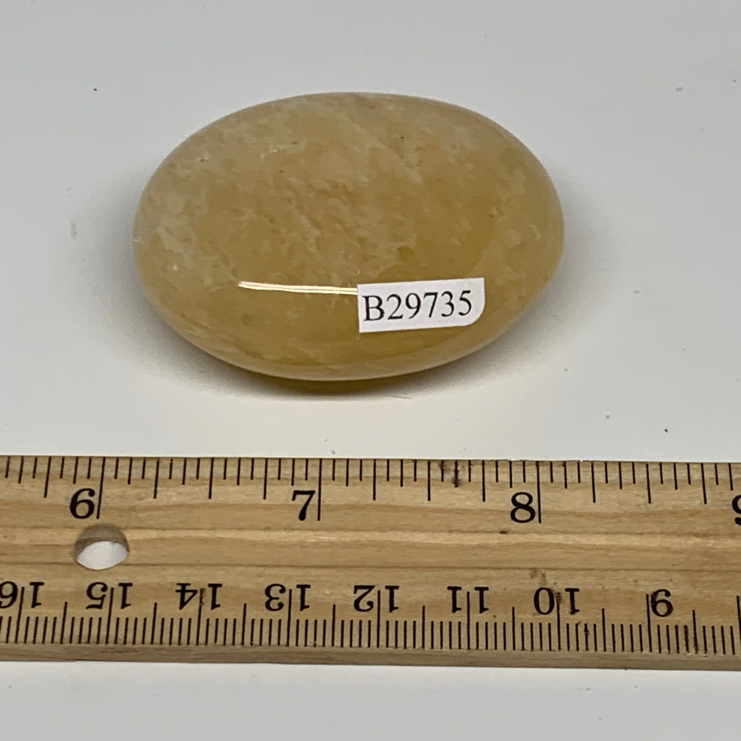 75g,2.1"x1.7"x0.8", Yellow Aventurine Palm-Stone Crystal Stone @India,B29735