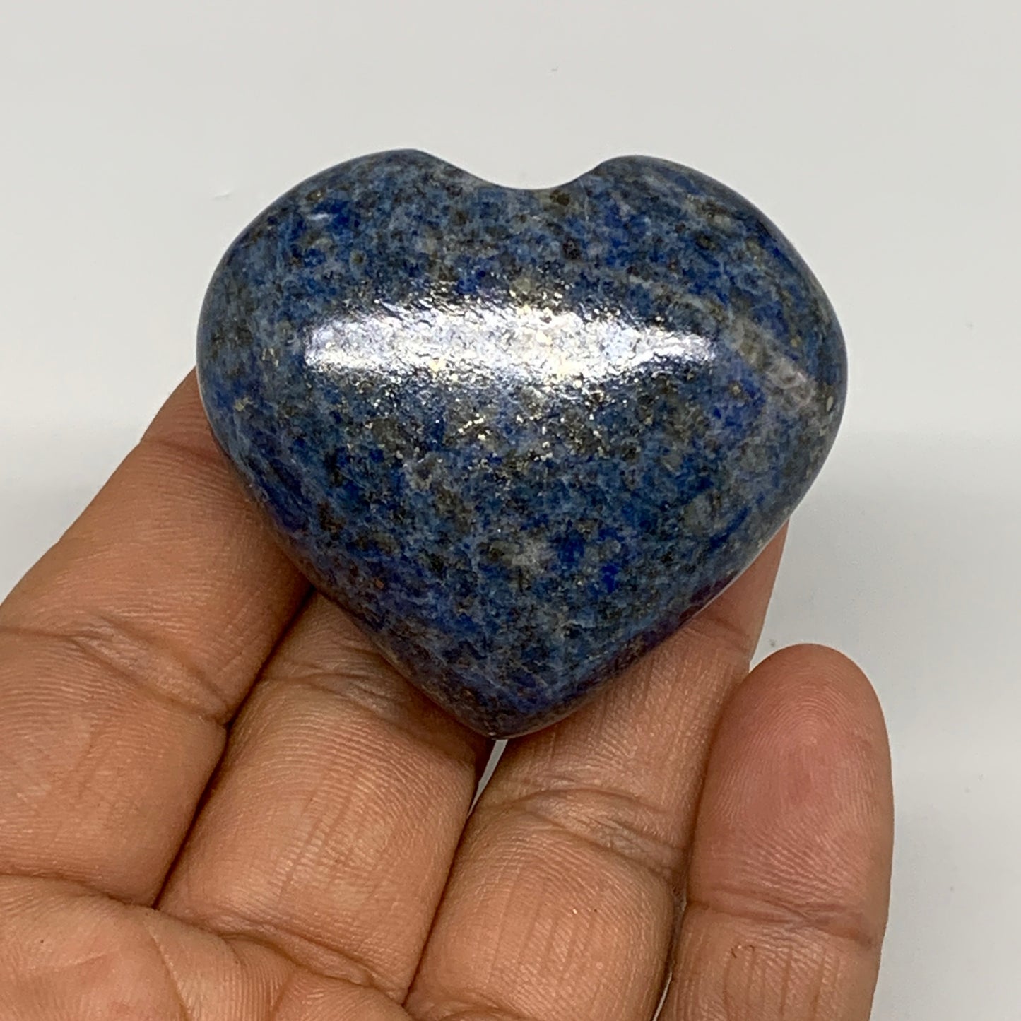294.6g, 1.6"-1.8", 4pcs, Natural Lapis Lazuli Heart Polished Crystal, B30457