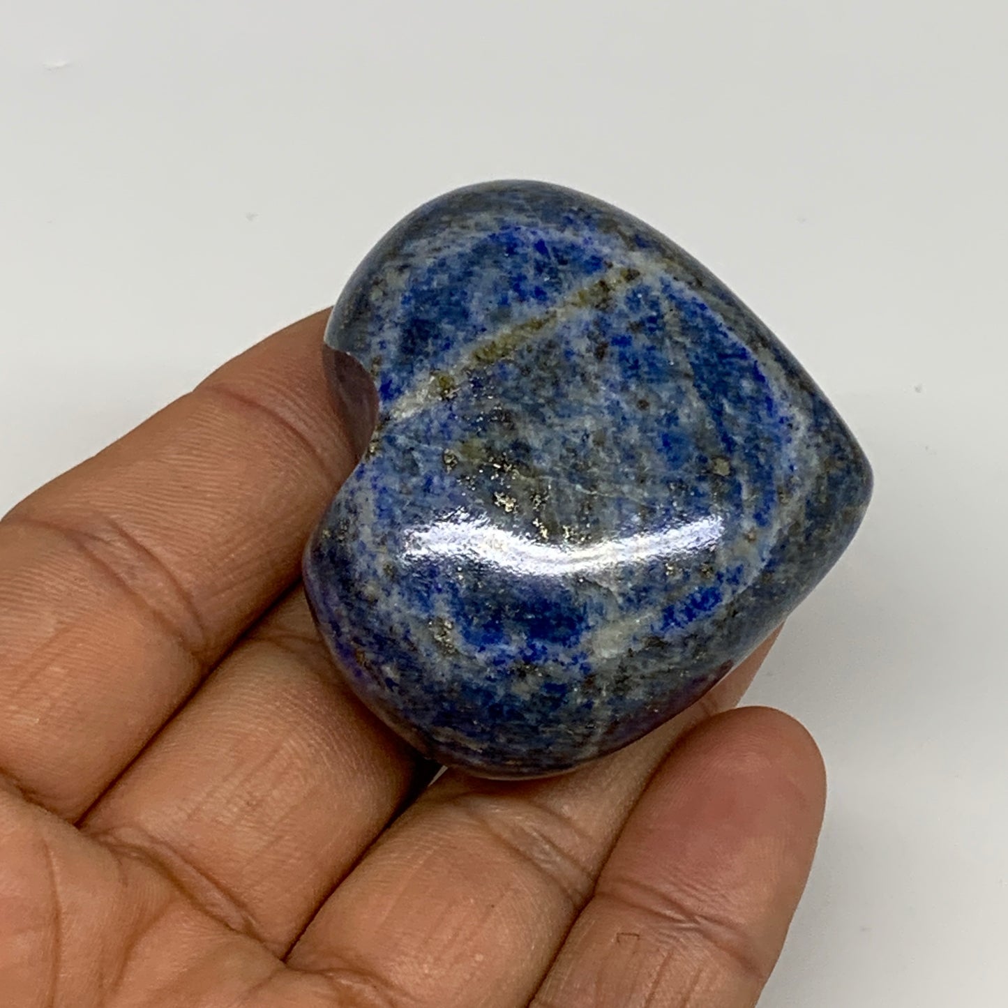 294.6g, 1.6"-1.8", 4pcs, Natural Lapis Lazuli Heart Polished Crystal, B30457