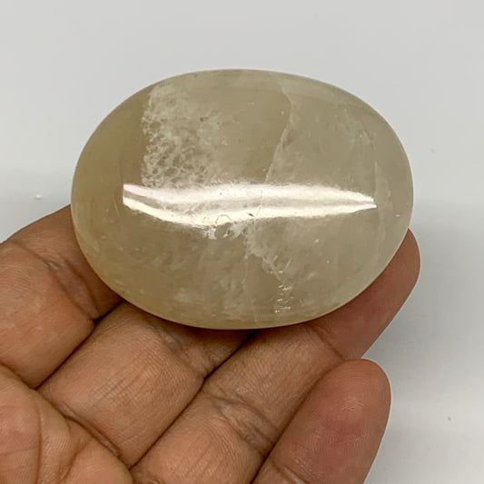 71.4g,2.1"x1.6"x0.8", Yellow Aventurine Palm-Stone Crystal Stone @India,B29736