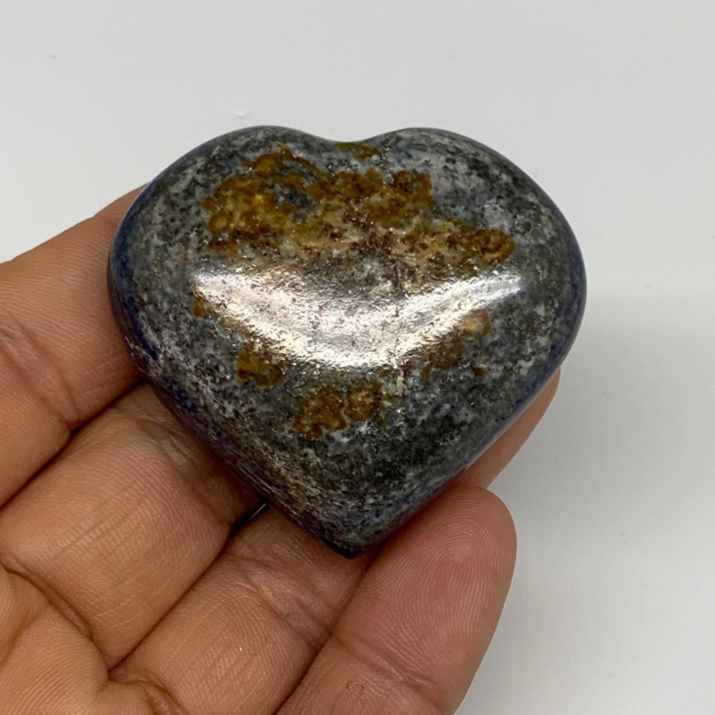 294.6g, 1.6"-1.8", 4pcs, Natural Lapis Lazuli Heart Polished Crystal, B30457