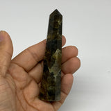 66.2g, 3.8"x0.8", Labradorite Tower Point Crystal @Madagascar, B31297