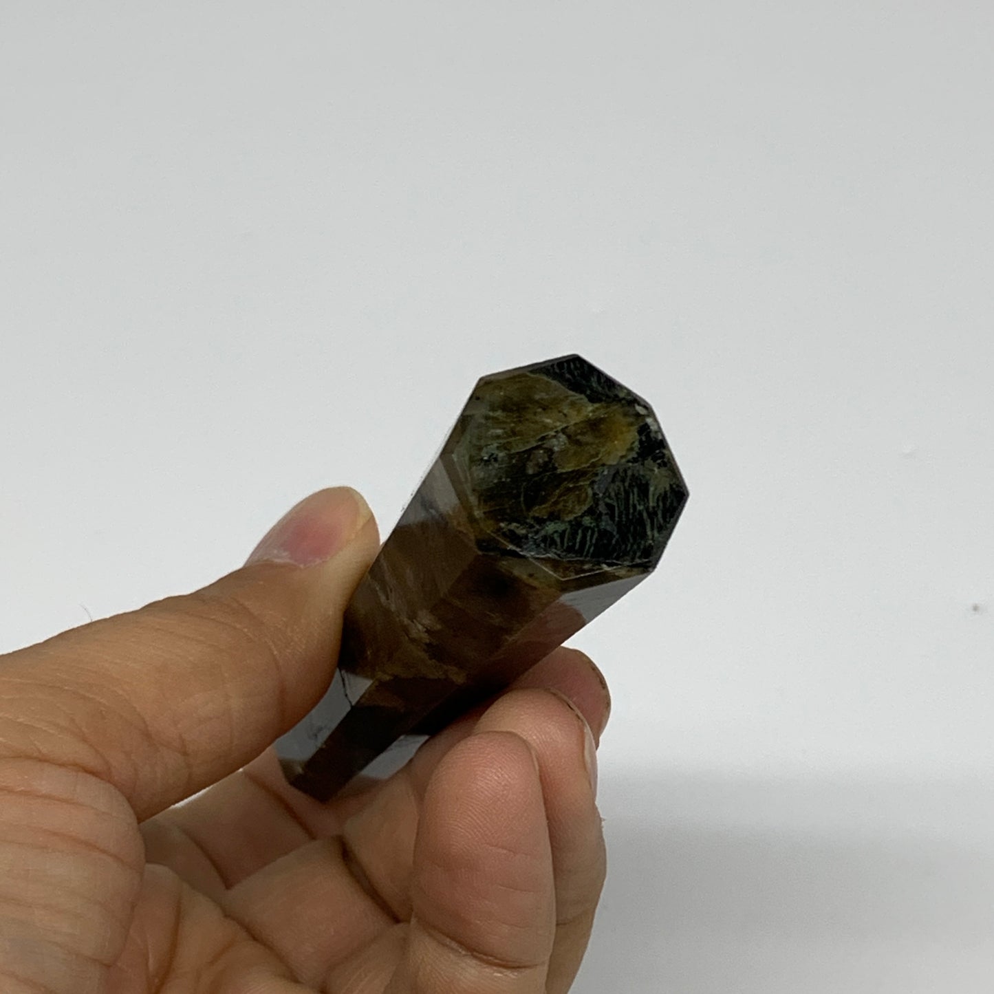 66.2g, 3.8"x0.8", Labradorite Tower Point Crystal @Madagascar, B31297