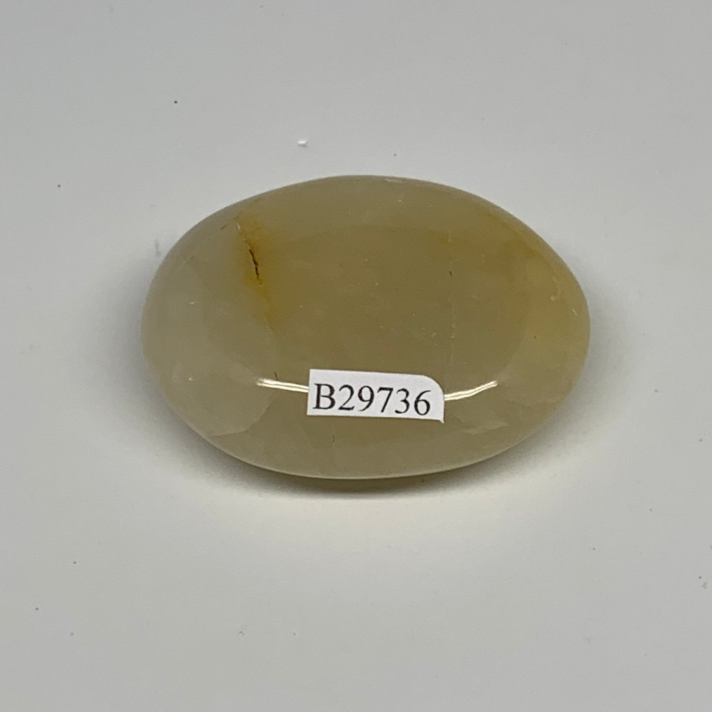 71.4g,2.1"x1.6"x0.8", Yellow Aventurine Palm-Stone Crystal Stone @India,B29736