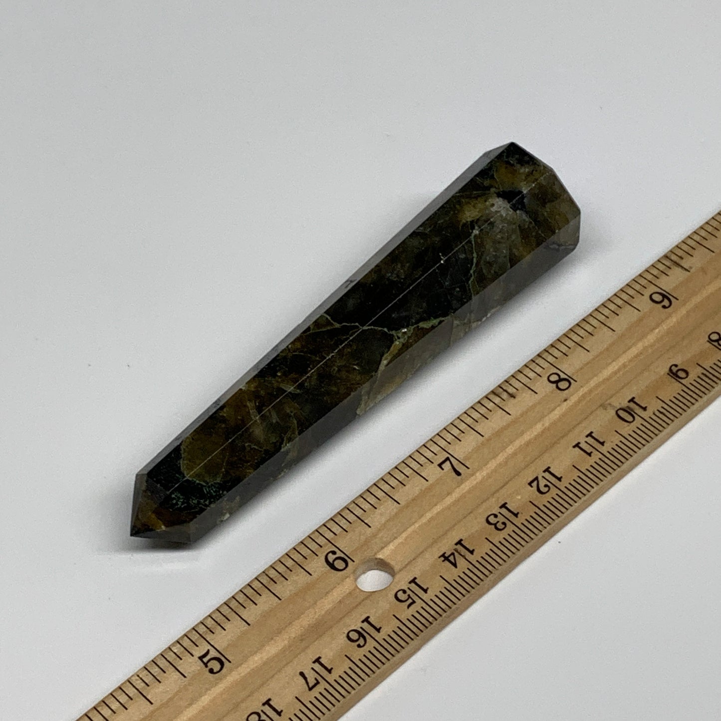 66.2g, 3.8"x0.8", Labradorite Tower Point Crystal @Madagascar, B31297